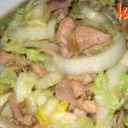 白菜炒肉片
